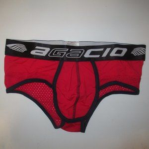 NWT Agacio red with Black Trim King Briefs Size M